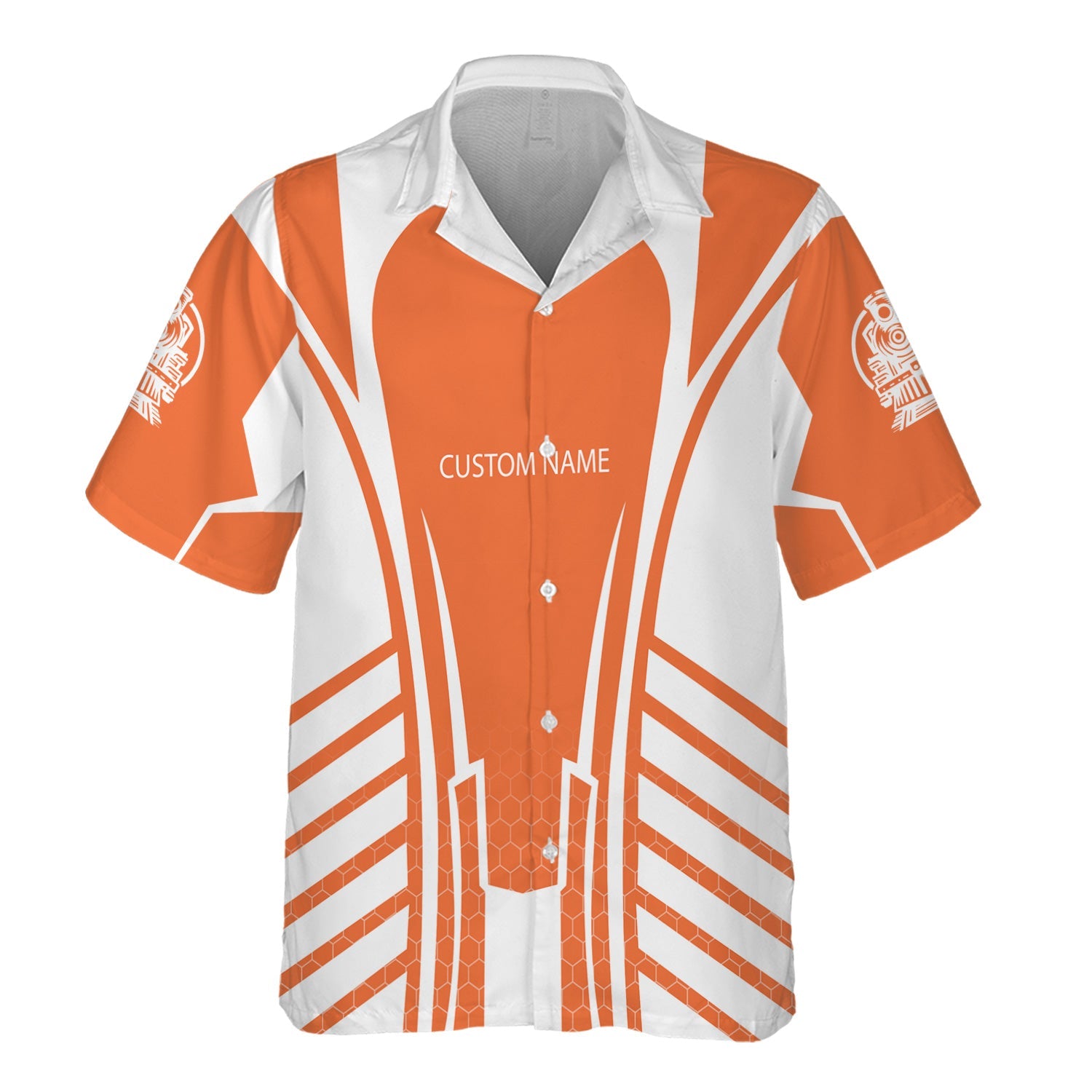 Railspirit Personalized Wheeling And Lake Erie Railroad Hawaiian Shirt Striped Railroad Style Train Shirt All Over Print