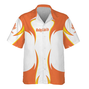 Railspirit Personalized Wheeling And Lake Erie Railroad Hawaiian Shirt Distinctive Flame Style Shirt For Steam Engine Addict