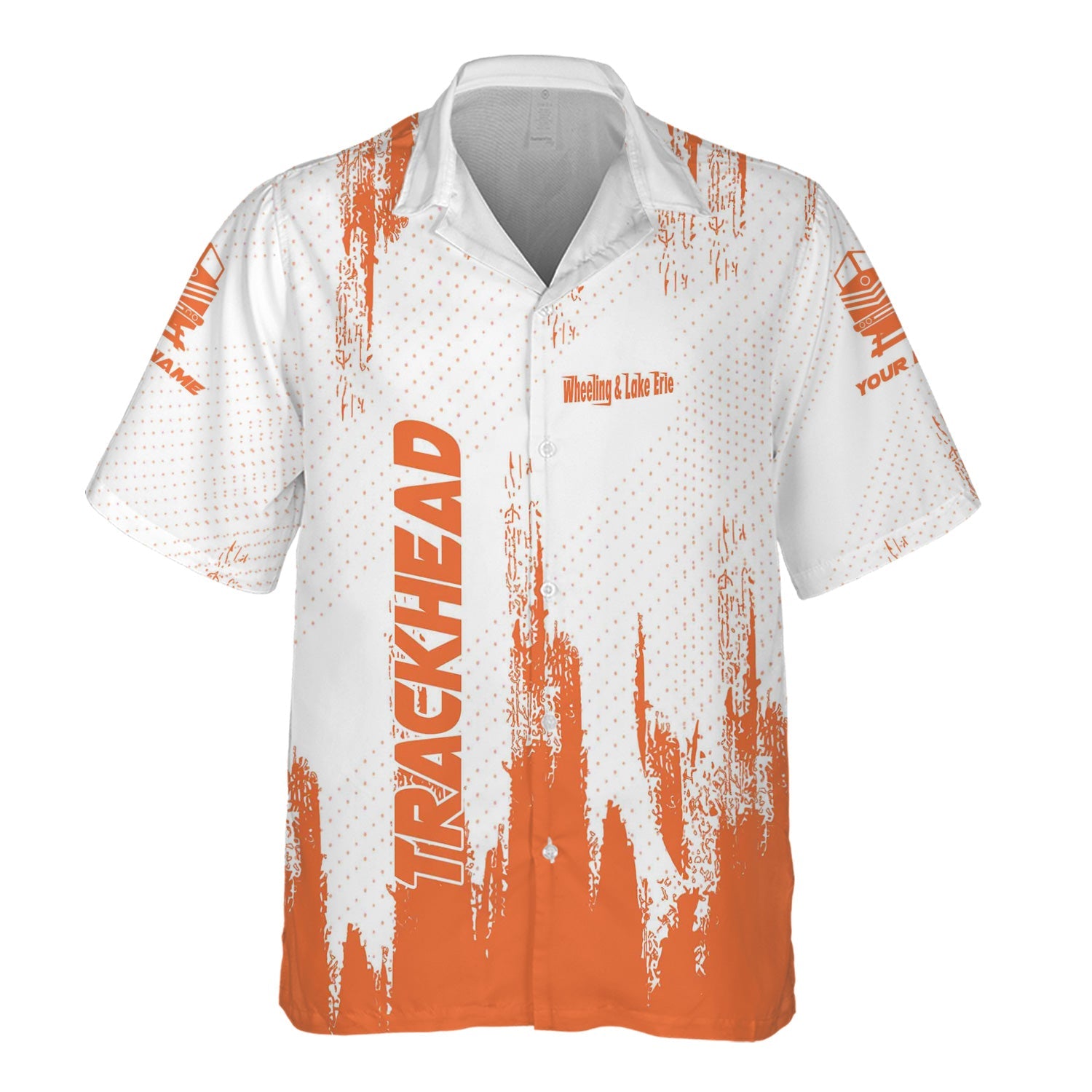 Railspirit Personalized Wheeling And Lake Erie Railroad Hawaiian Shirt Paint Impact Design Train Shirt for Trackhead