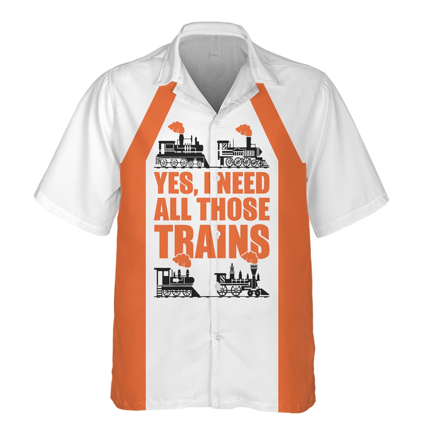 Railspirit Custom Name Wheeling And Lake Erie Railroad Hawaiian Shirt Yes I Need All Those Train Printed Shirt