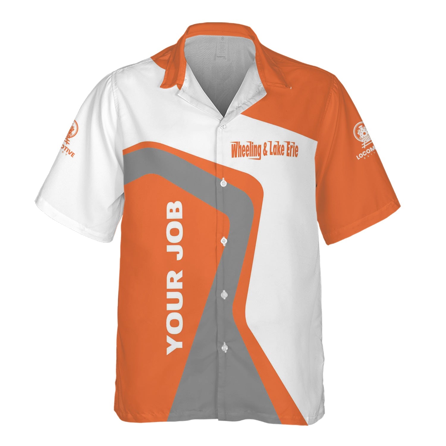 Railspirit Personalized Wheeling And Lake Erie Railroad Hawaiian Shirt Unique Design with Custom Job Position Train Shirt