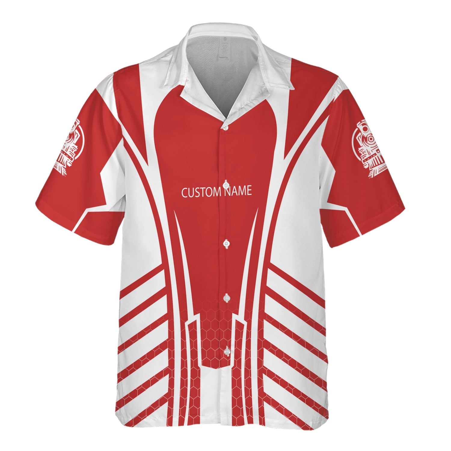 Railspirit Personalized Bangor And Aroostook Railroad Hawaiian Shirt Striped Railroad Style Train Shirt All Over Print