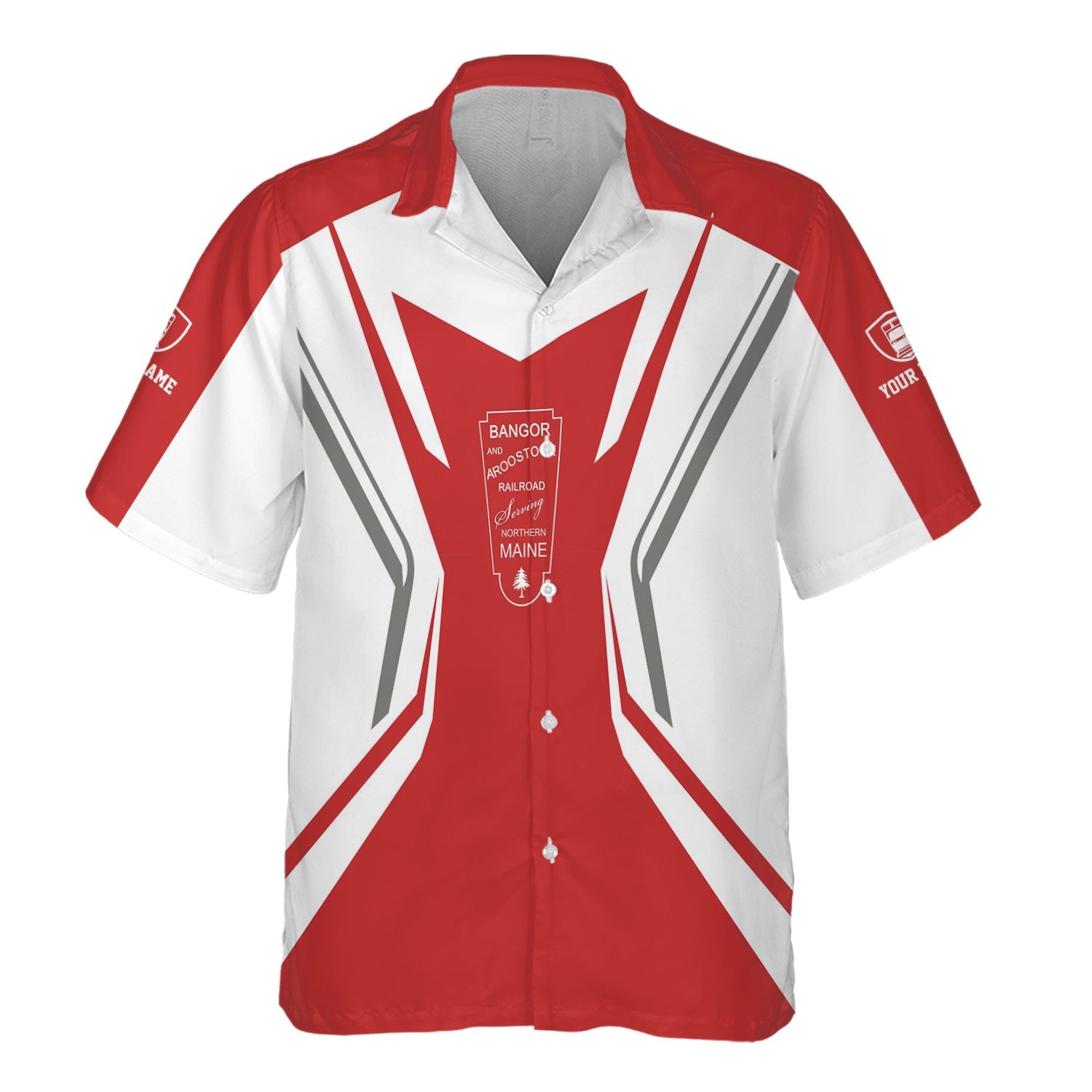 Railspirit Personalized Bangor And Aroostook Railroad Hawaiian Shirt Unique Style with Custom Job Train Shirt