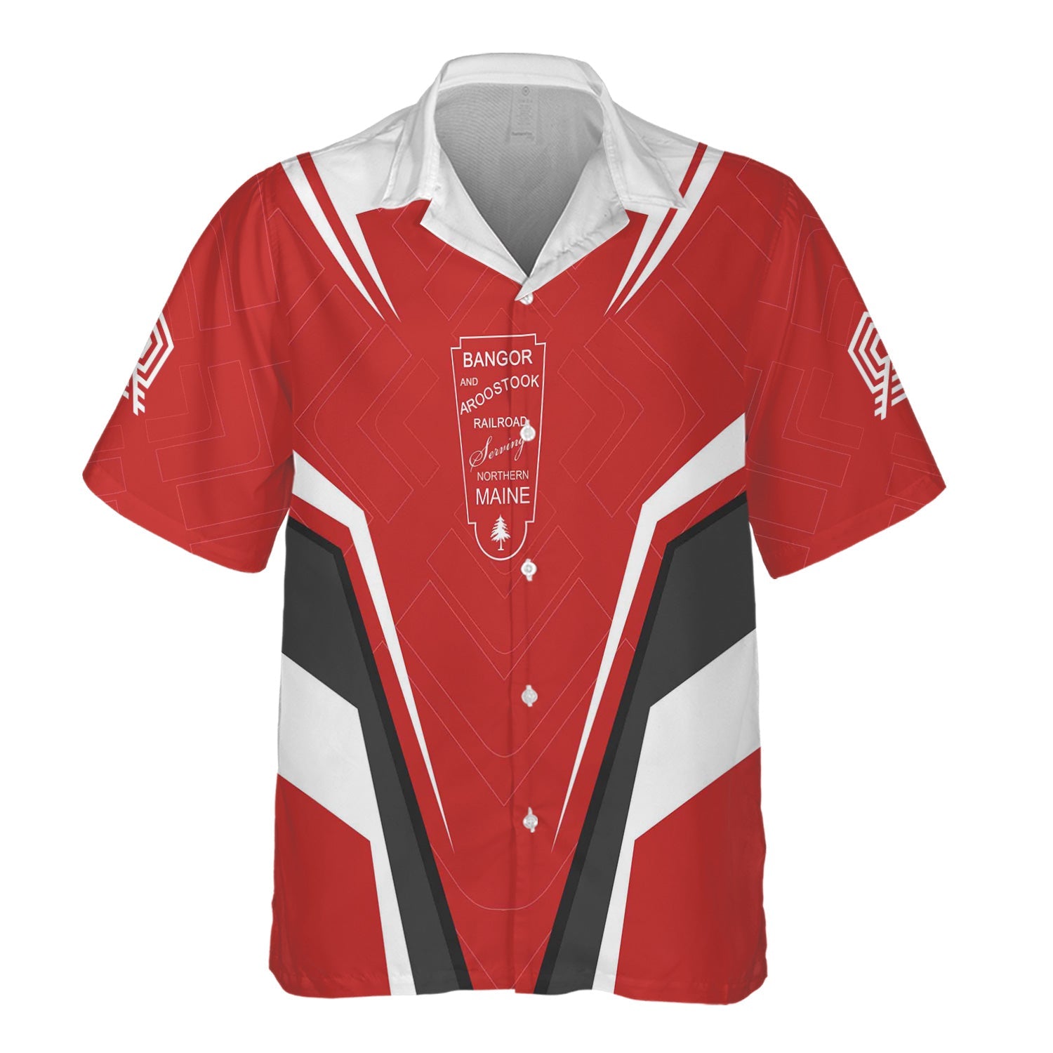 Railspirit Personalized Bangor And Aroostook Railroad Hawaiian Shirt Railway Inspired Apparel Train Shirt For Train Lovers