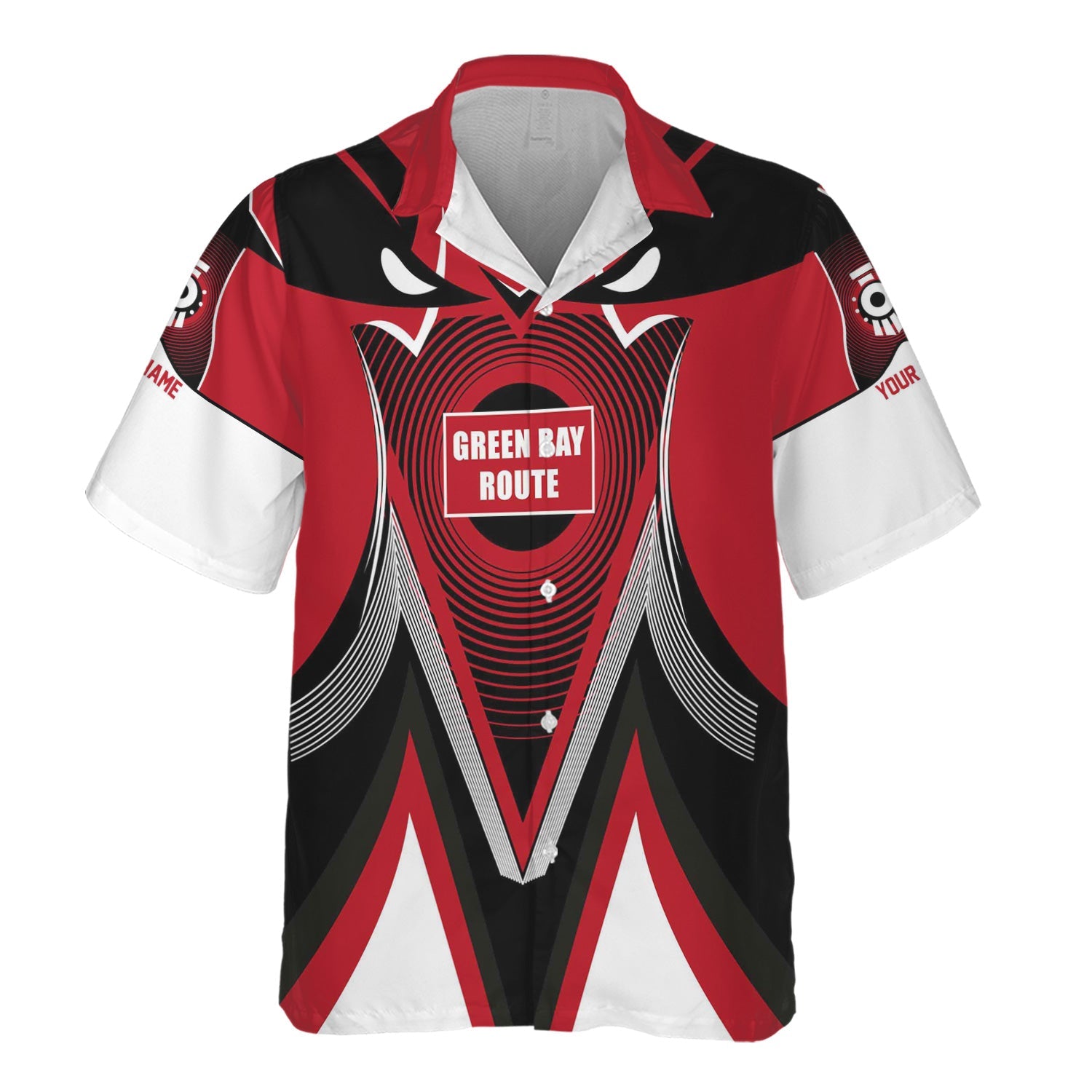 Railspirit Personalized Green Bay & Western Railroad Hawaiian Shirt Vibrant Graphic Pattern Shirt For Train Enthusiasts