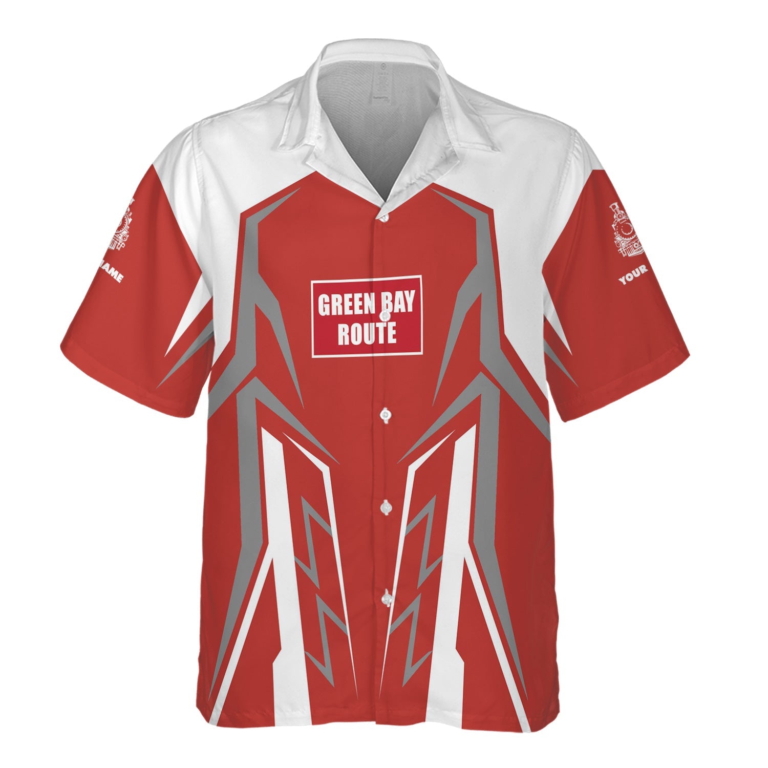 Railspirit Personalized Green Bay & Western Railroad Hawaiian Shirt Futuristic Design with Custom Job Train Shirt