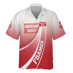 Railspirit Personalized Green Bay & Western Railroad Hawaiian Shirt Railway-Themed Style Shirt Gift Idea For Trainspotter