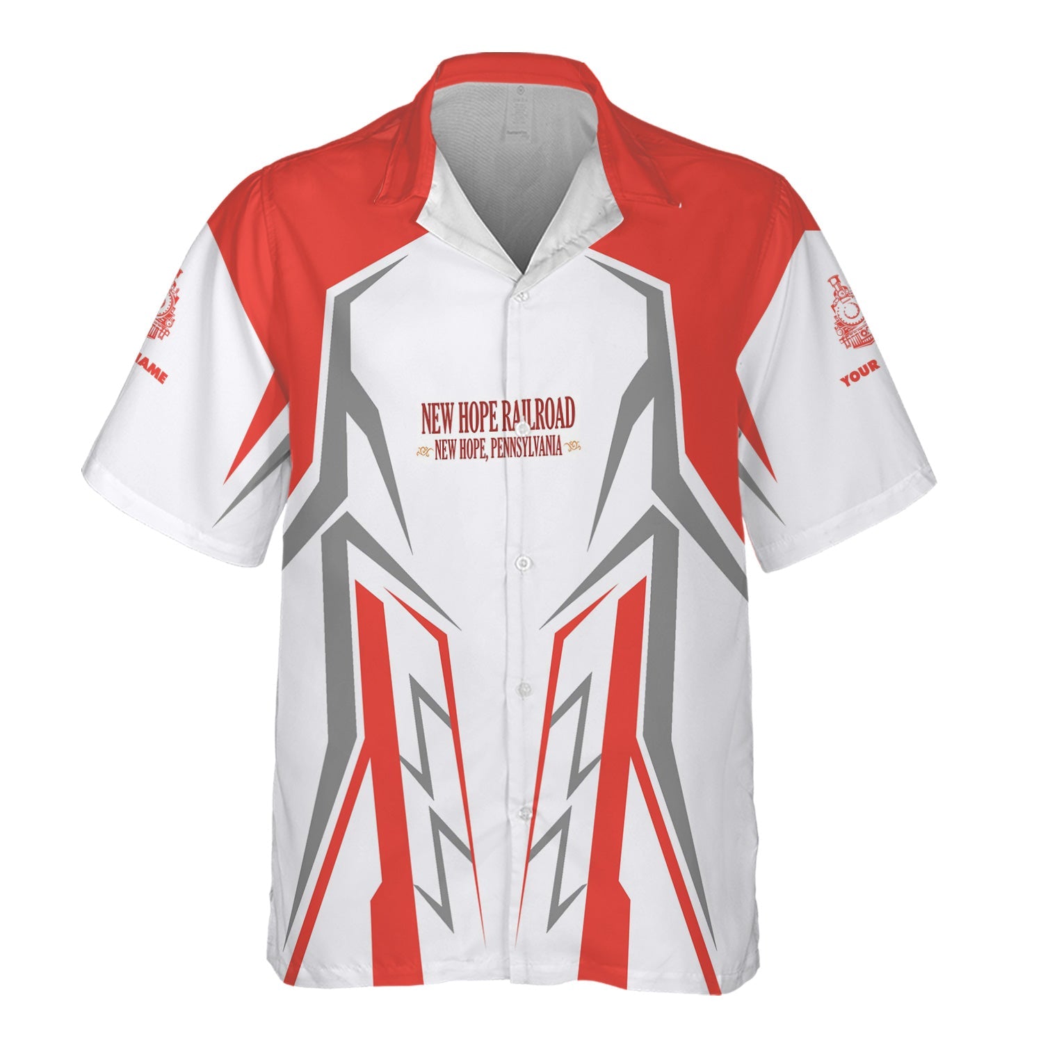 Railspirit Personalized New Hope Railroad Hawaiian Shirt Futuristic Design with Custom Job Train Shirt