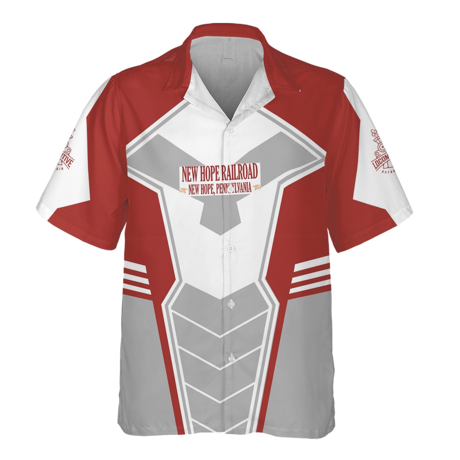 Railspirit Personalized New Hope Railroad Hawaiian Shirt Engine-Inspired Style Train Shirt for Railroad Fanatic