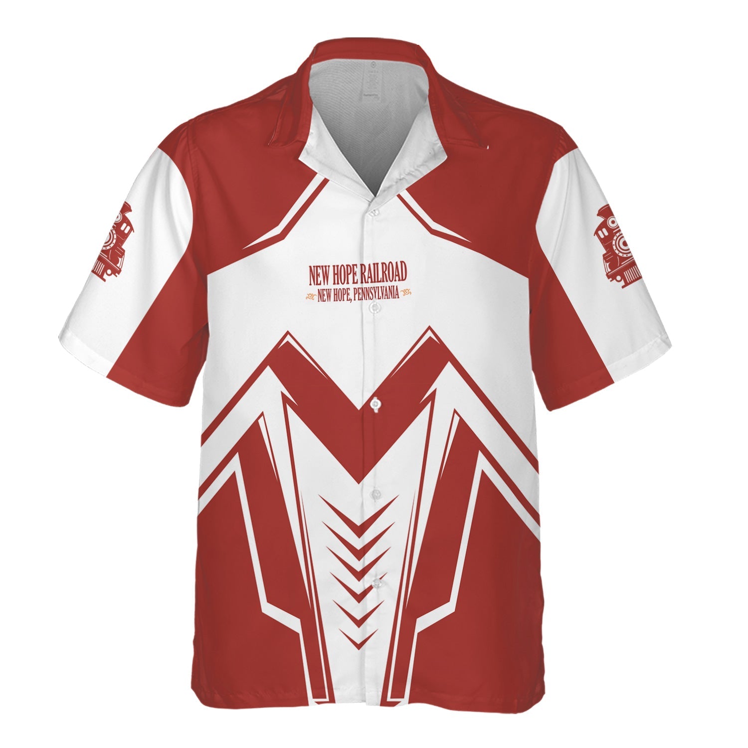 Railspirit Personalized New Hope Railroad Hawaiian Shirt Railway Trainspotter Style Shirt Gift Idea For Foamers