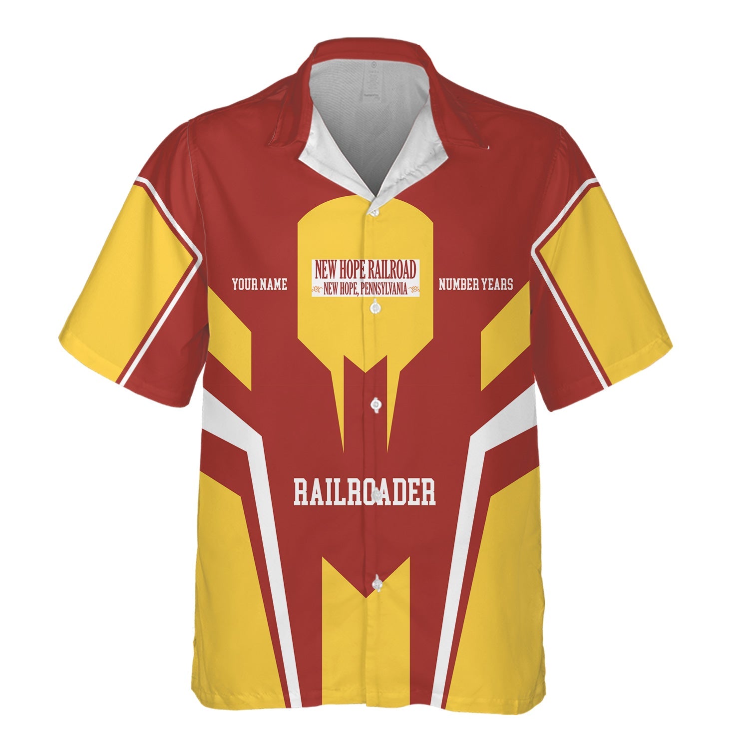 Railspirit Personalized New Hope Railroad Hawaiian Shirt Custom Year Railroader Shirt Gift Idea For Train Lover