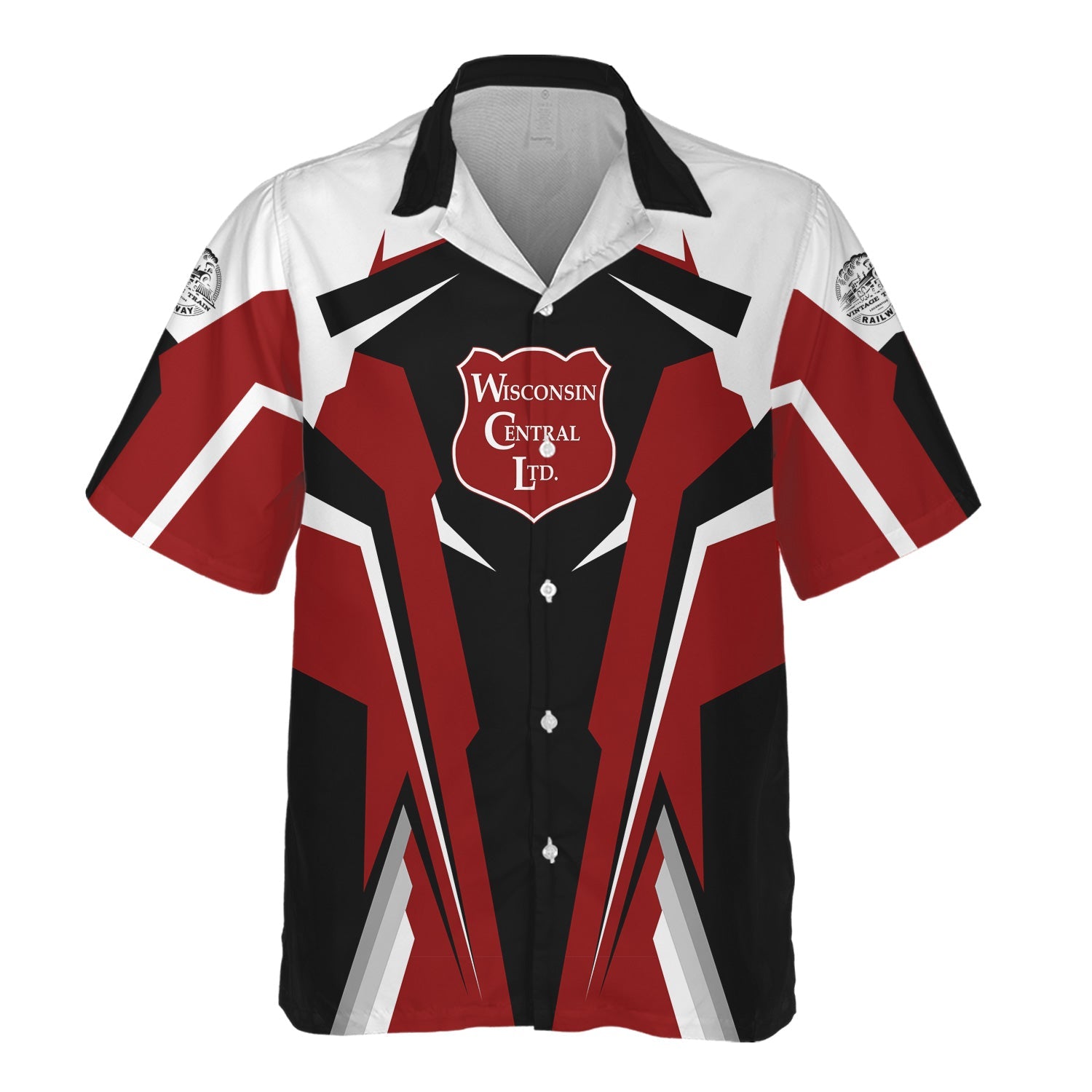 Railspirit Personalized Wisconsin Central Ltd Railroad Hawaiian Shirt Strong Line Style Train Unisex Shirt All Over Print