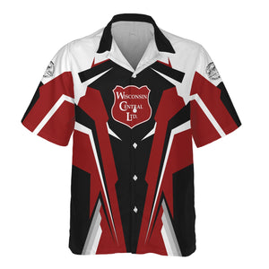 Railspirit Personalized Wisconsin Central Ltd Railroad Hawaiian Shirt Strong Line Style Train Unisex Shirt All Over Print