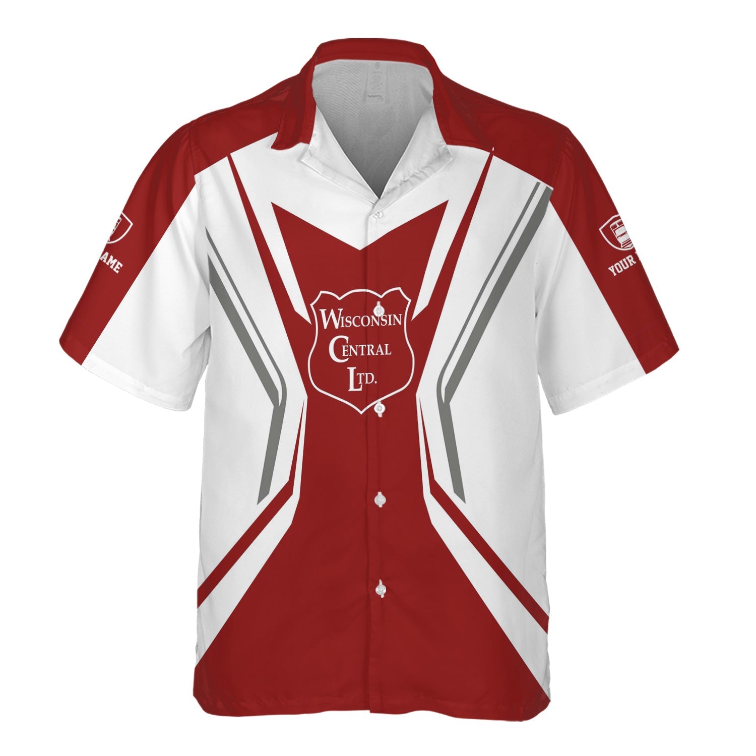 Railspirit Personalized Wisconsin Central Ltd Railroad Hawaiian Shirt Unique Style with Custom Job Train Shirt