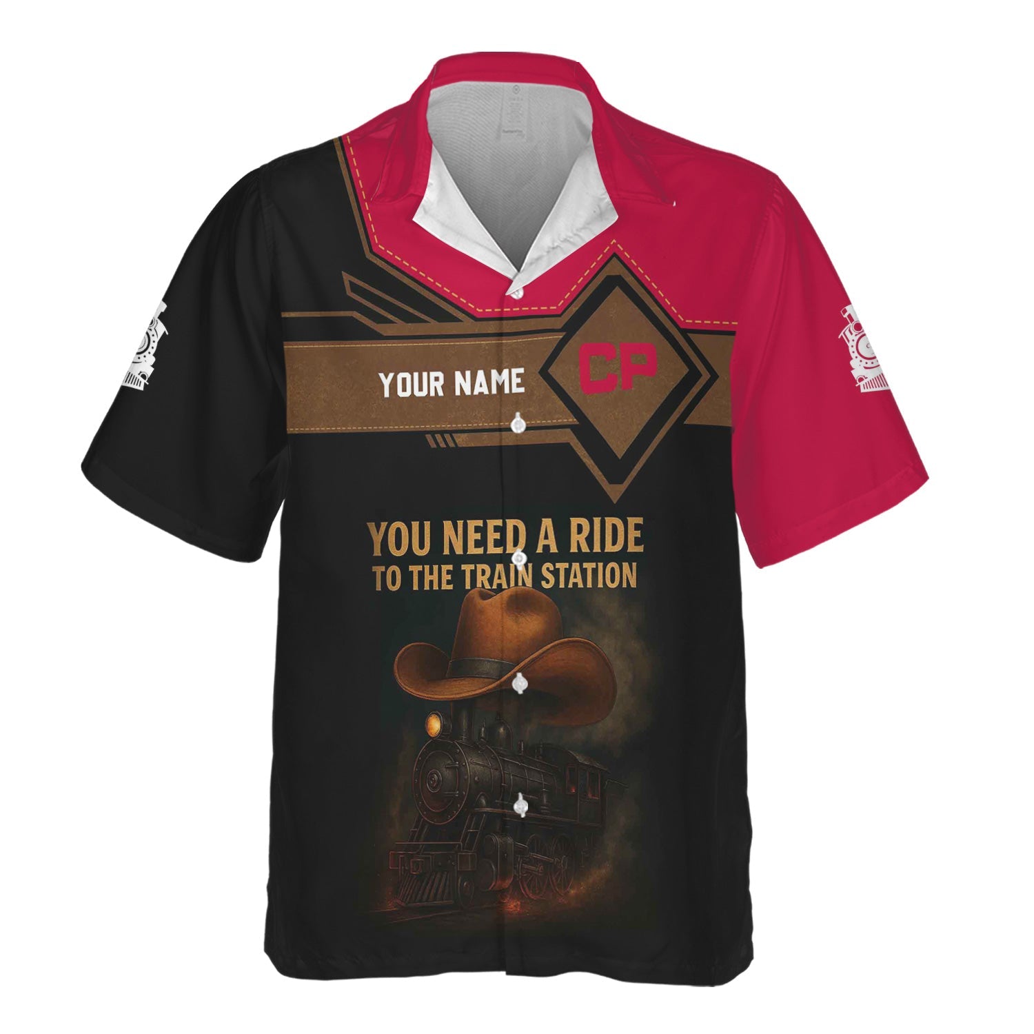 Railspirit Personalized Canadian Pacific Railroad Hawaiian Shirt You Need A Ride To The Train Station Shirt For Train Lovers