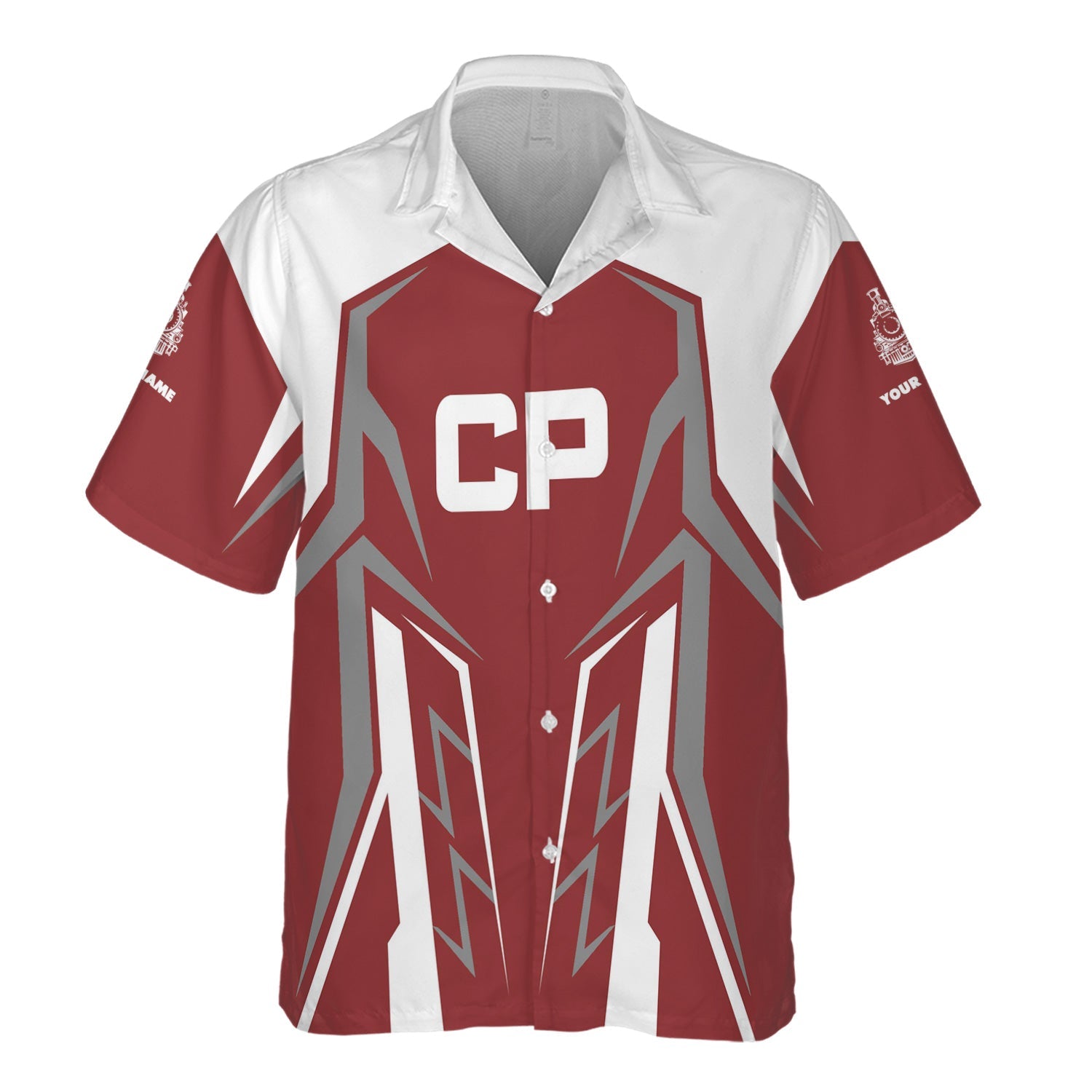 Railspirit Personalized Canadian Pacific Railroad Hawaiian Shirt Futuristic Design with Custom Job Train Shirt