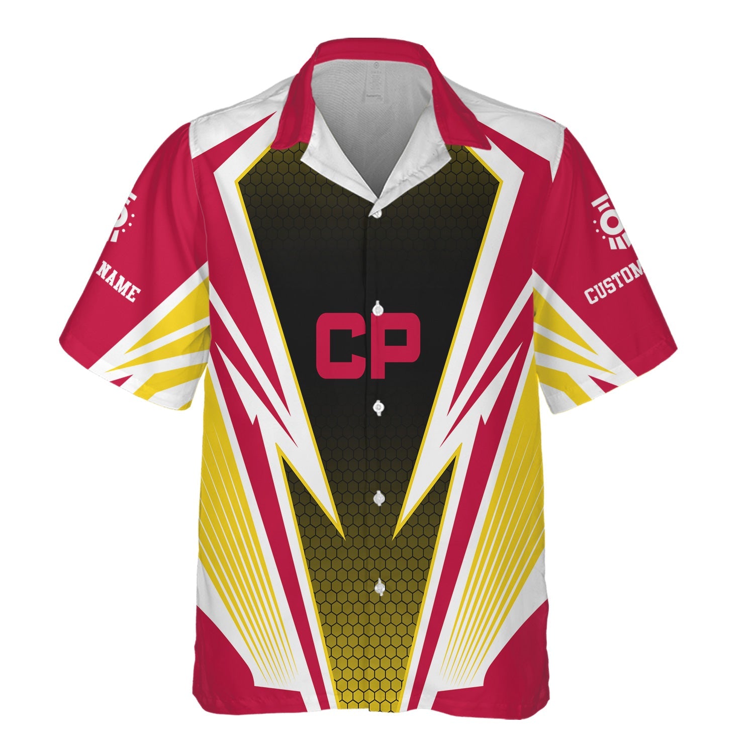 Railspirit Personalized Canadian Pacific Railroad Hawaiian Shirt Lightning Graphic Style Shirt Gift Idea For Train Lover