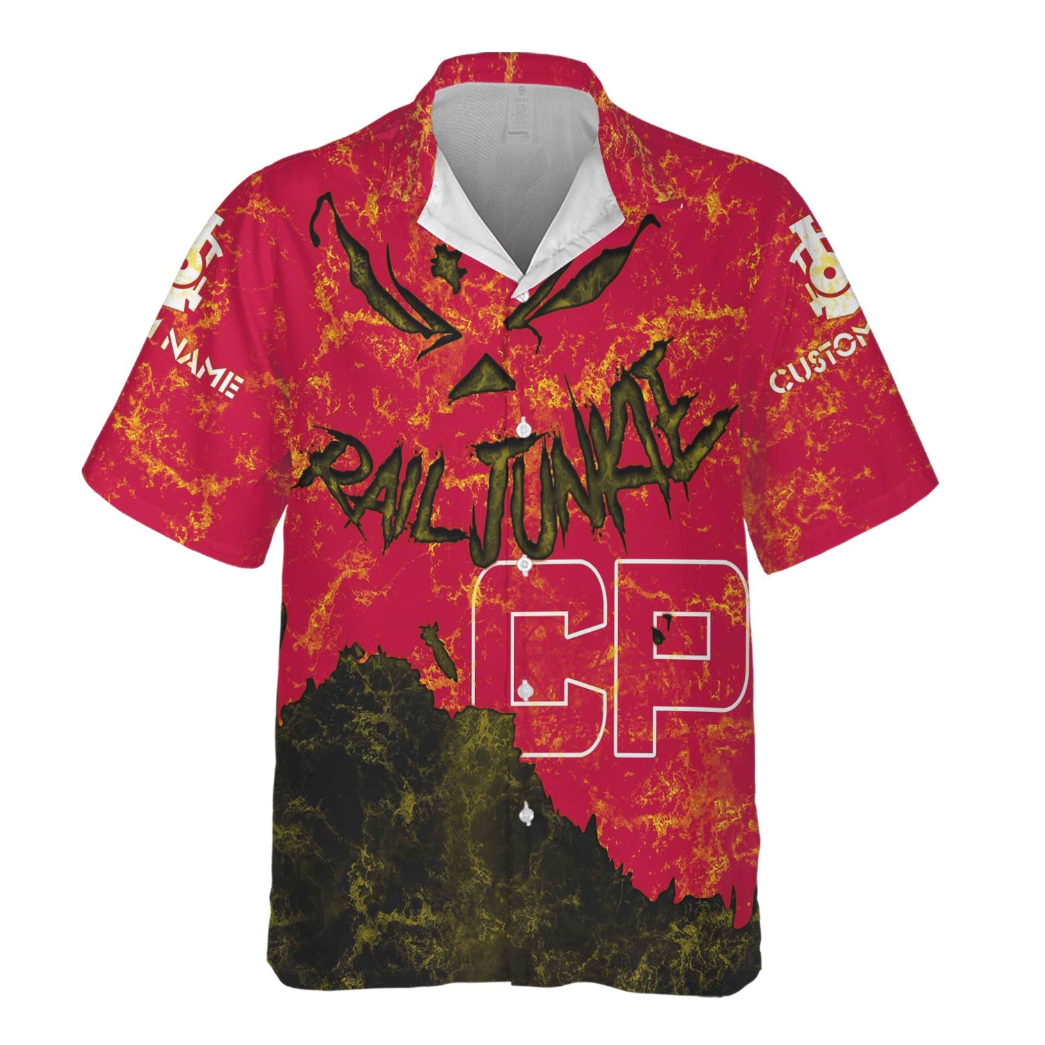Railspirit Personalized Canadian Pacific Railroad Hawaiian Shirt Torn Graphic Style Train Shirt For Rail Junkie