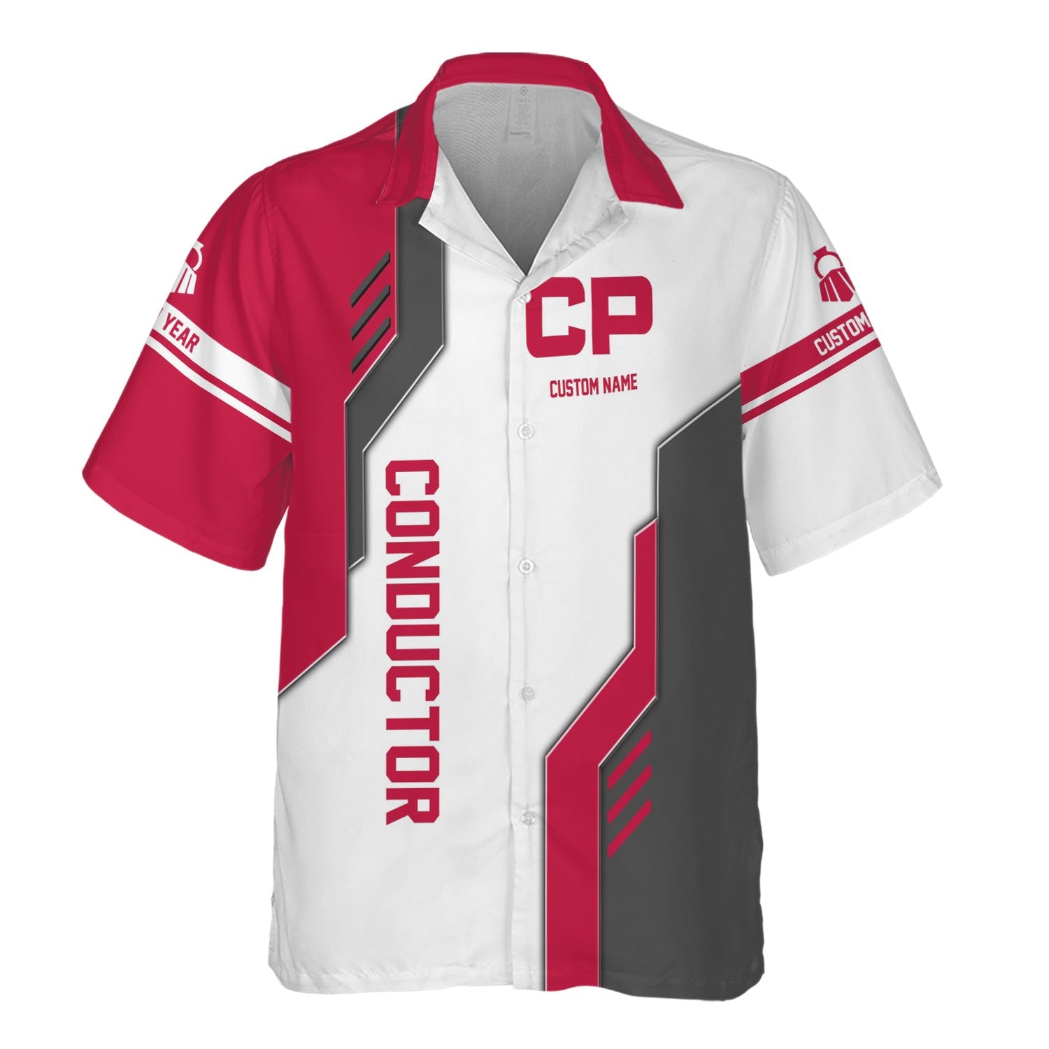 Railspirit Personalized Canadian Pacific Railroad Hawaiian Shirt Unique Railway Style with Custom Job Train Shirt