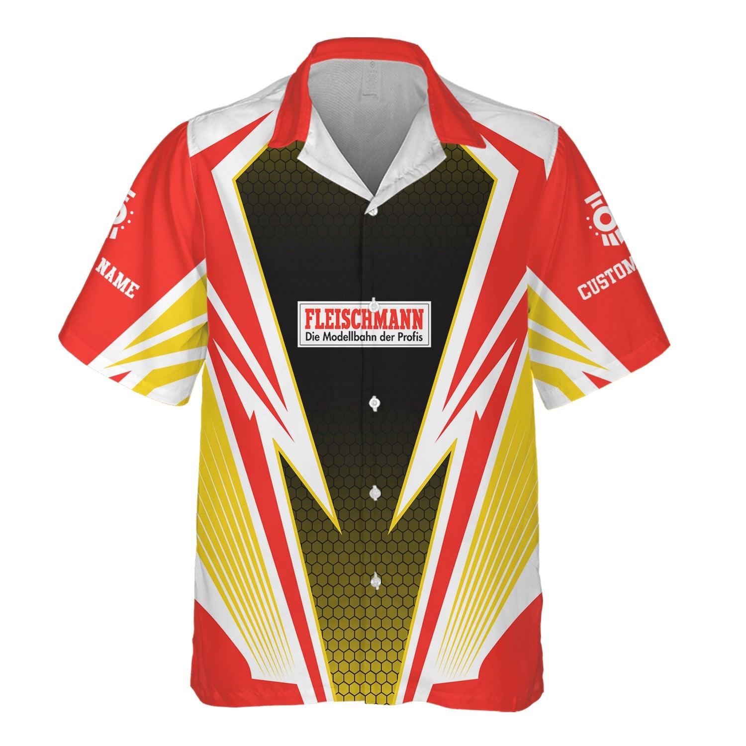 Railspirit Personalized Fleischmann And Western Railroad Hawaiian Shirt Lightning Graphic Style Shirt Gift Idea For Train Lover