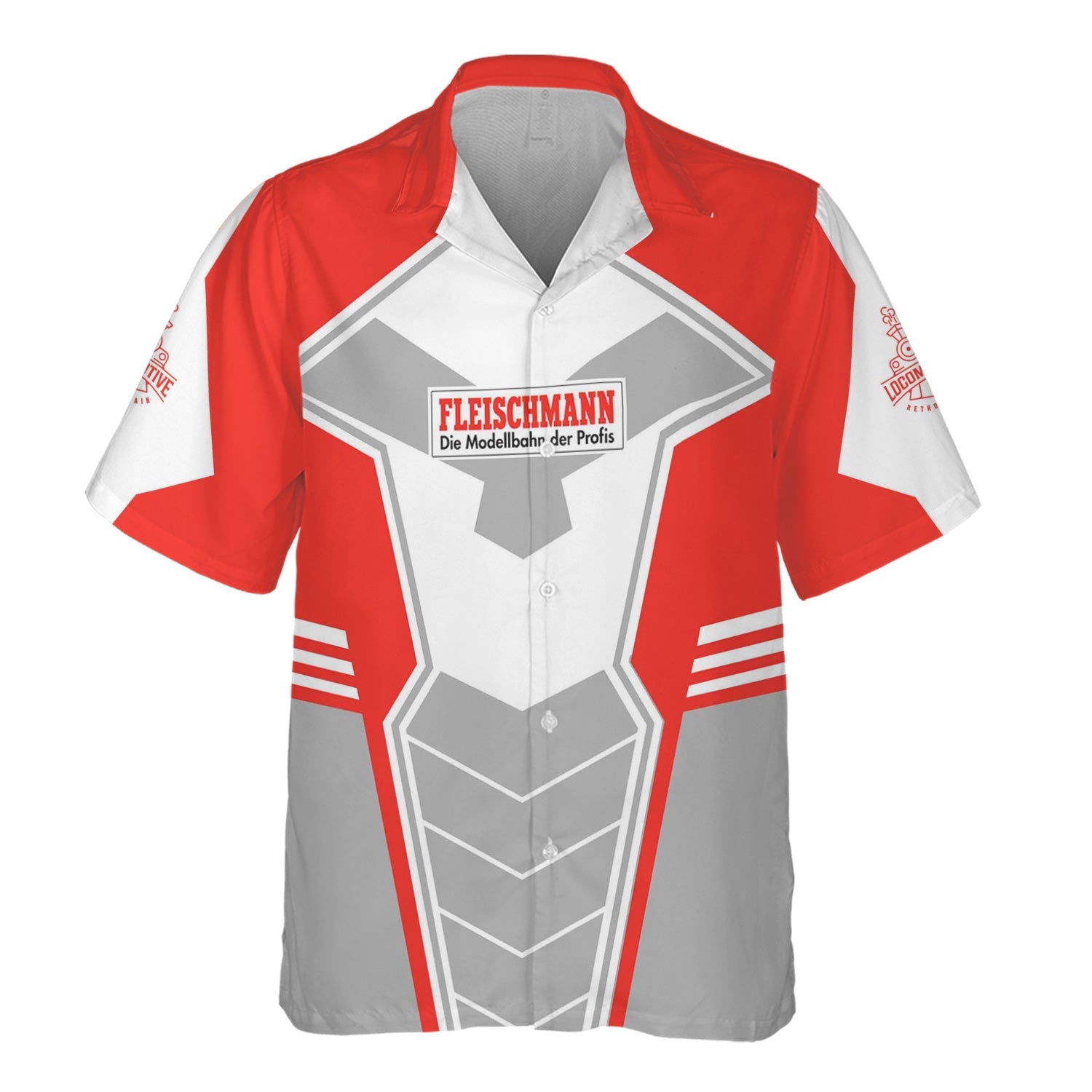 Railspirit Personalized Fleischmann And Western Railroad Hawaiian Shirt Engine-Inspired Style Train Shirt for Railroad Fanatic