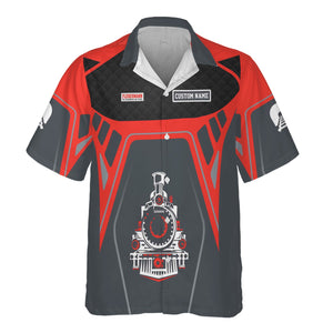 Railspirit Personalized Fleischmann And Western Railroad Hawaiian Shirt Steam Locomotive Engine Graphic Train Shirt All Over Print