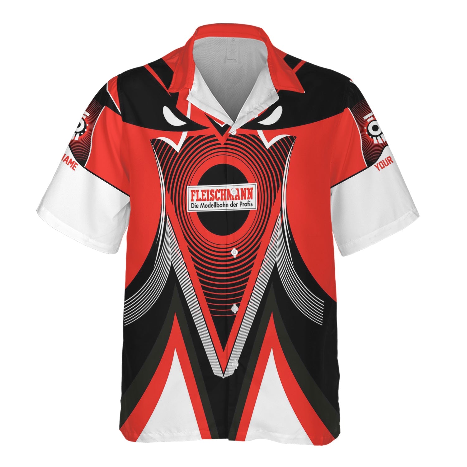 Railspirit Personalized Fleischmann And Western Railroad Hawaiian Shirt Vibrant Graphic Pattern Shirt For Train Enthusiasts