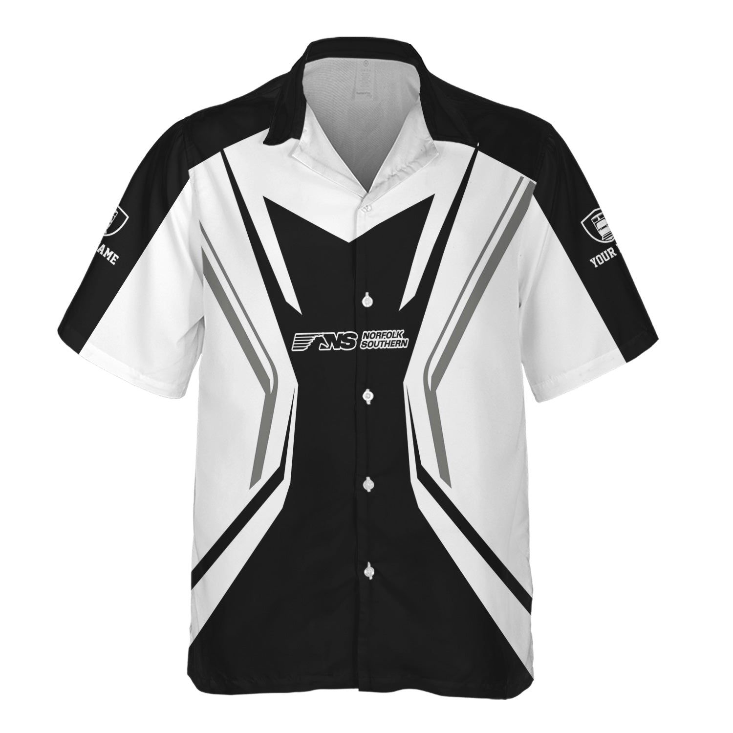 Railspirit Personalized Norfolk Southern Railway Hawaiian Shirt Unique Style with Custom Job Train Shirt