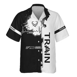 Railspirit Personalized Norfolk Southern Railway Hawaiian Shirt Engine Heartbeat and Track Love Style Shirt Gift Idea For Train Lovers