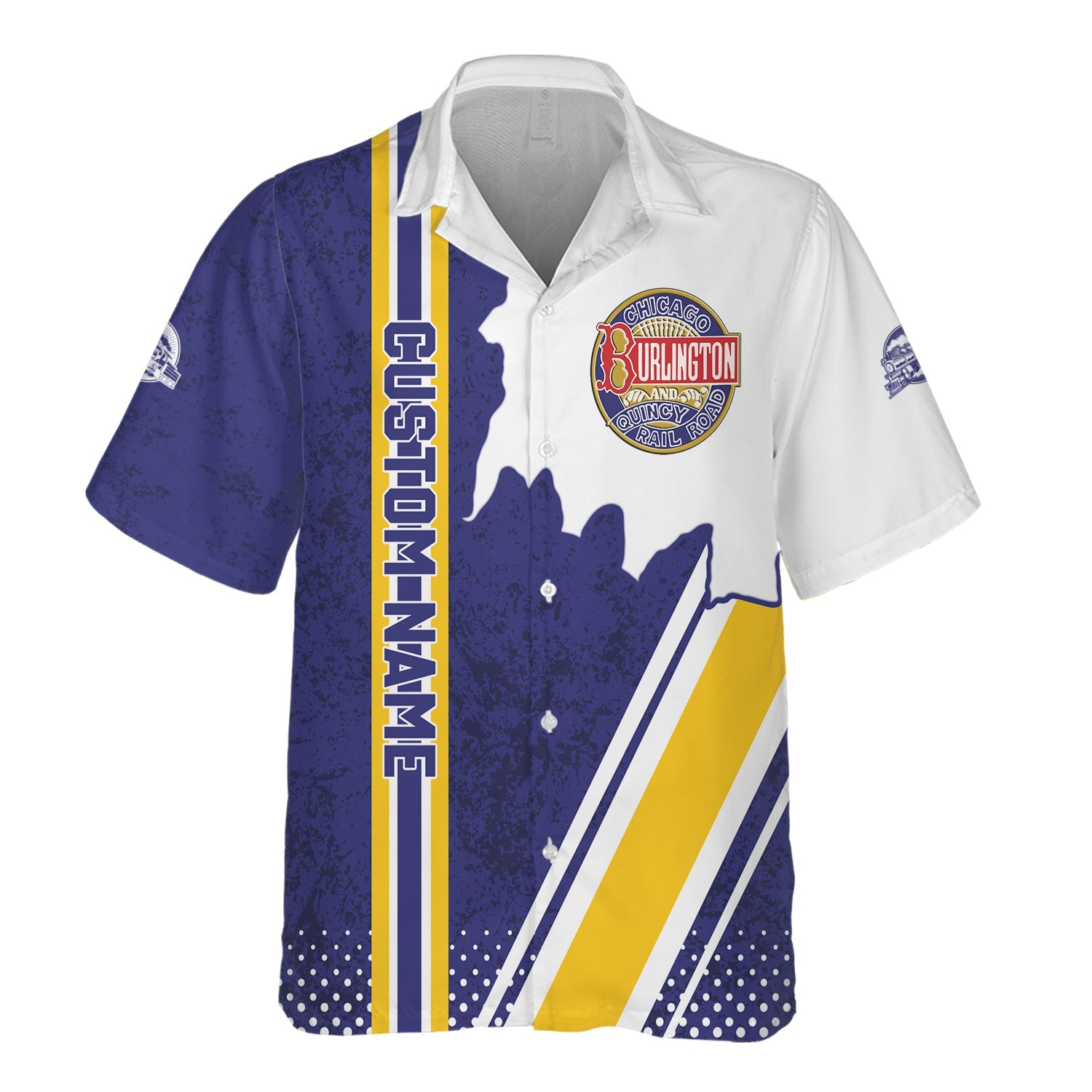 Railspirit Personalized Chicago, Burlington and Quincy Railroad Hawaiian Shirt All Over Printed Unisex Shirt
