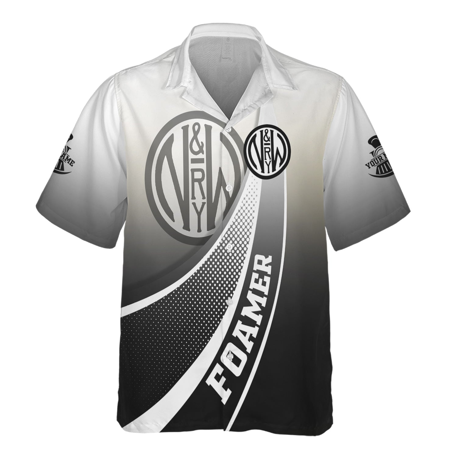 Railspirit Personalized Norfolk and Western Railway Hawaiian Shirt Railway-Themed Style N&W Shirt Gift Idea For Trainspotter