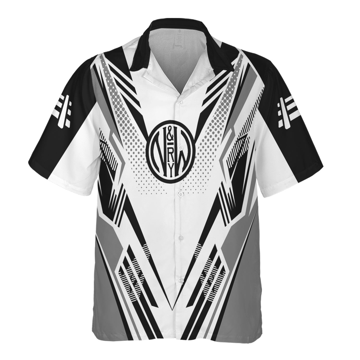 Railspirit Personalized Norfolk and Western Railway Hawaiian Shirt Railroad Tribute Design N&W Train Shirt for Train Lovers