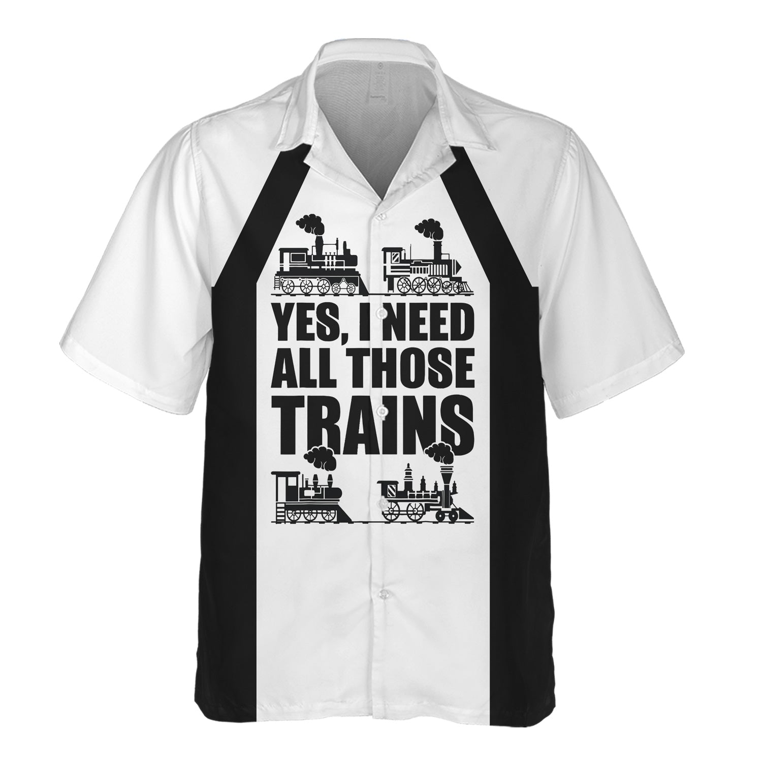 Railspirit Custom Name Norfolk and Western Railway Hawaiian Shirt Yes I Need All Those Train N&W Printed Shirt