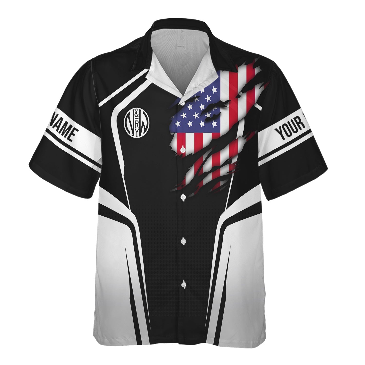 Railspirit Personalized Norfolk and Western Railway Hawaiian Shirt American Eagle Vintage Train N&W Shirt