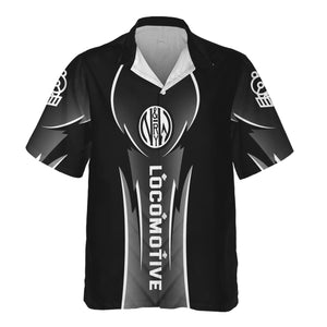 Railspirit Personalized Norfolk and Western Railway Hawaiian Shirt Striking Line Style N&W Train Shirt For Locomotive Lovers