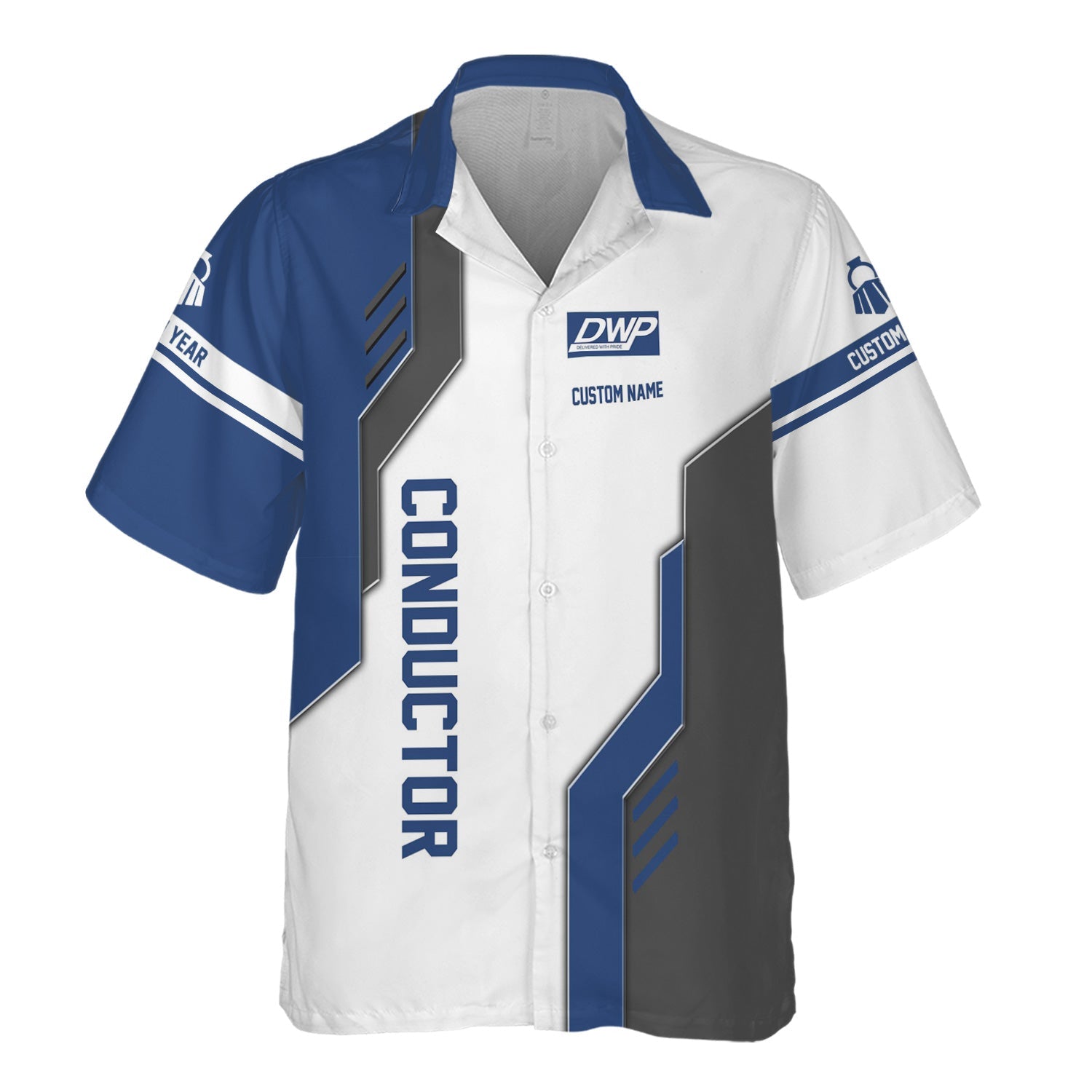 Railspirit Personalized Duluth, Winnipeg and Pacific Railway Hawaiian Shirt Unique Railway Style with Custom Job Train Shirt