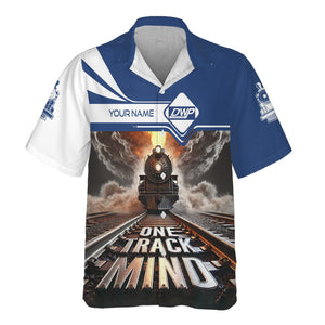 Railspirit Personalized Duluth, Winnipeg and Pacific Railway Hawaiian Shirt One Track Mind Train Printed Shirt