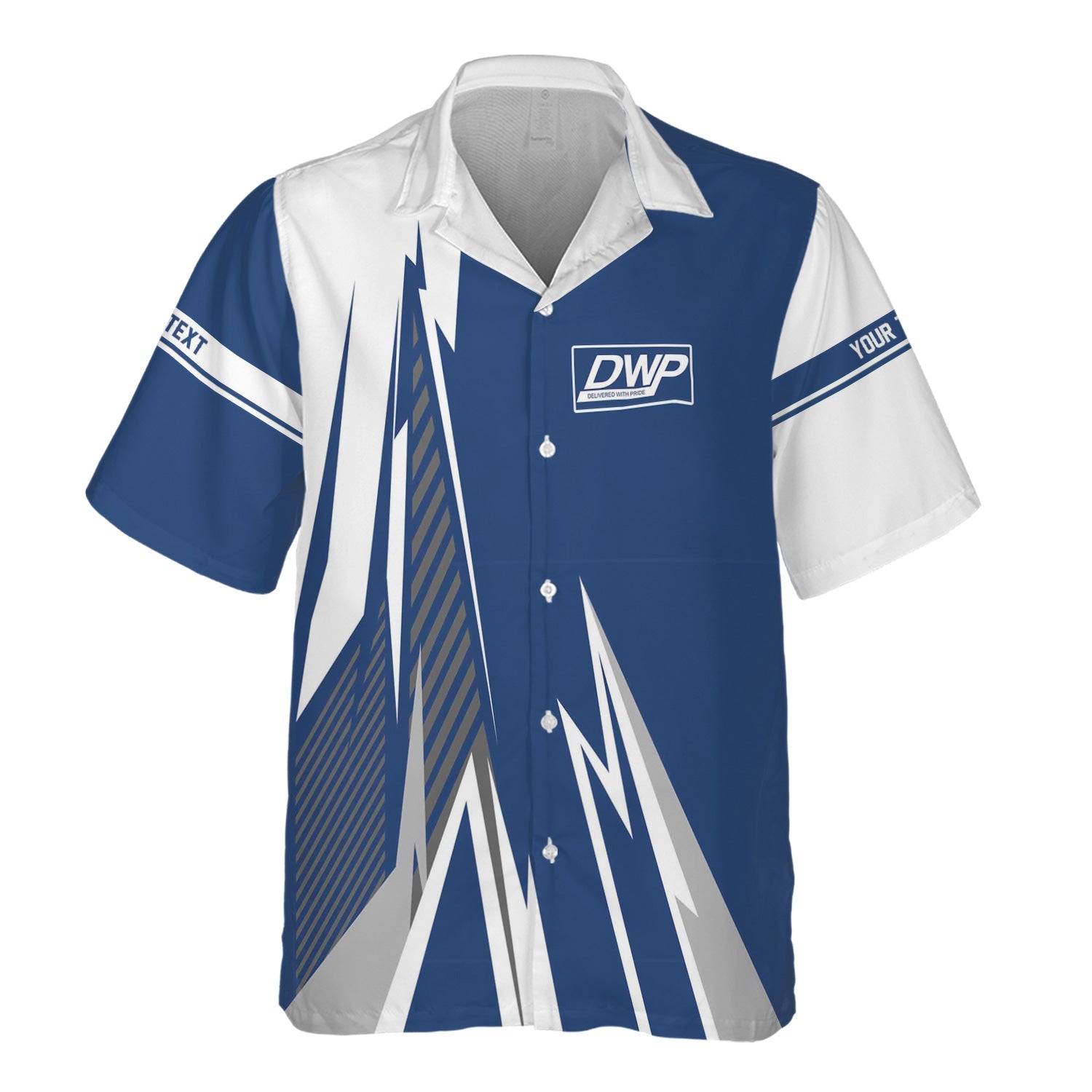 Railspirit Personalized Duluth, Winnipeg and Pacific Railway Hawaiian Shirt Lightning-Inspired Railway Style Shirt For Train Lovers