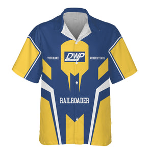 Railspirit Personalized Duluth, Winnipeg and Pacific Railway Hawaiian Shirt Custom Year Railroader Shirt Gift Idea For Train Lover