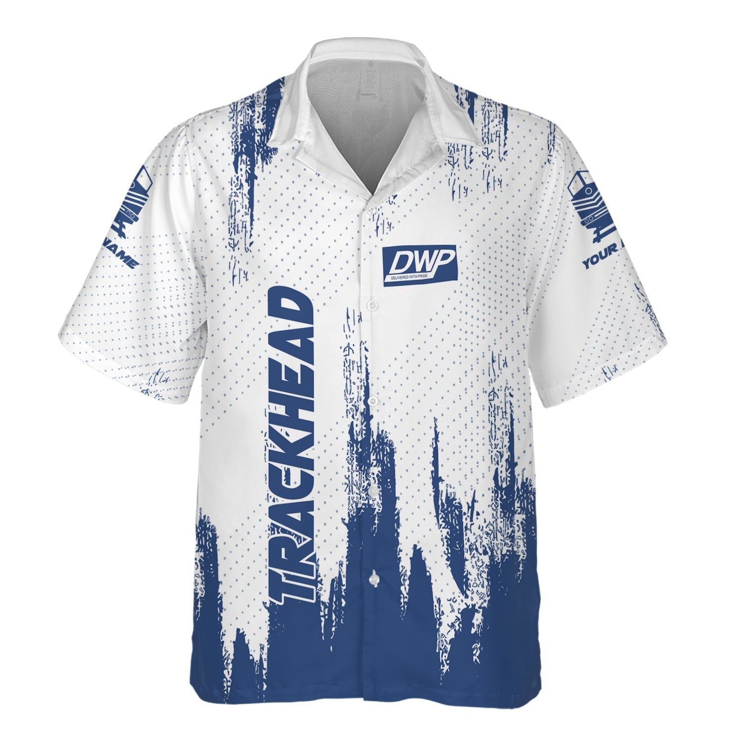 Railspirit Personalized Duluth, Winnipeg and Pacific Railway Hawaiian Shirt Paint Impact Design Train Shirt for Trackhead