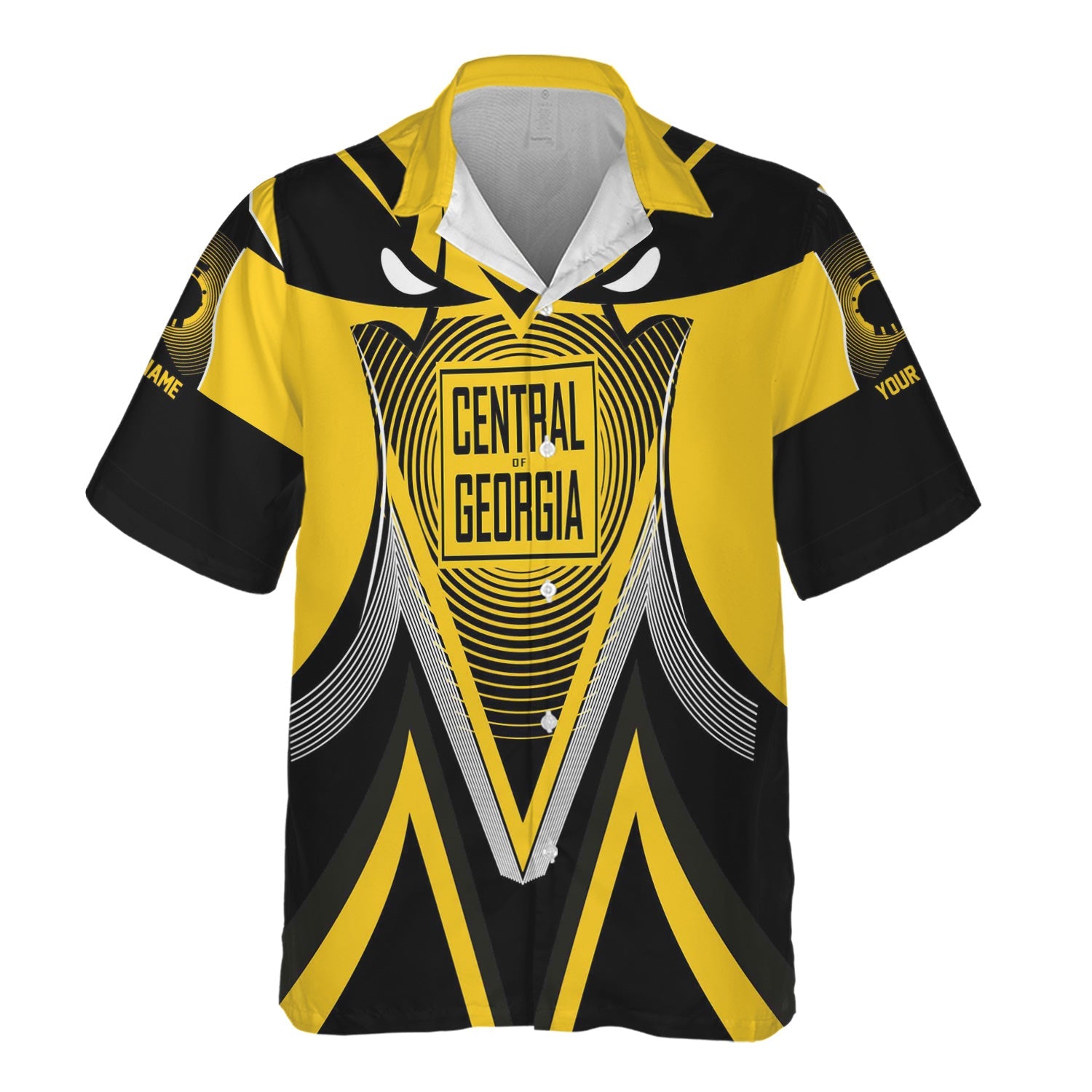 Railspirit Personalized Central of Georgia Railway Hawaiian Shirt Vibrant Graphic Pattern Shirt For Train Enthusiasts