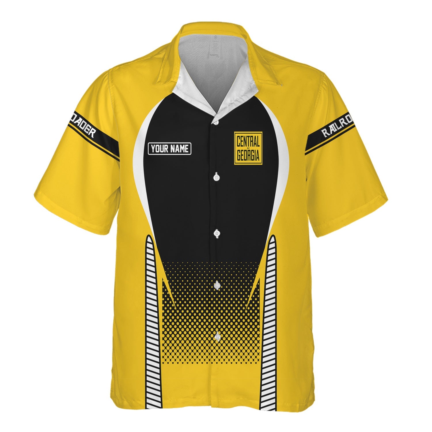 Railspirit Personalized Central of Georgia Railway Hawaiian Shirt Stress Is Caused By Not Having Enough Trains Shirt All Over Print