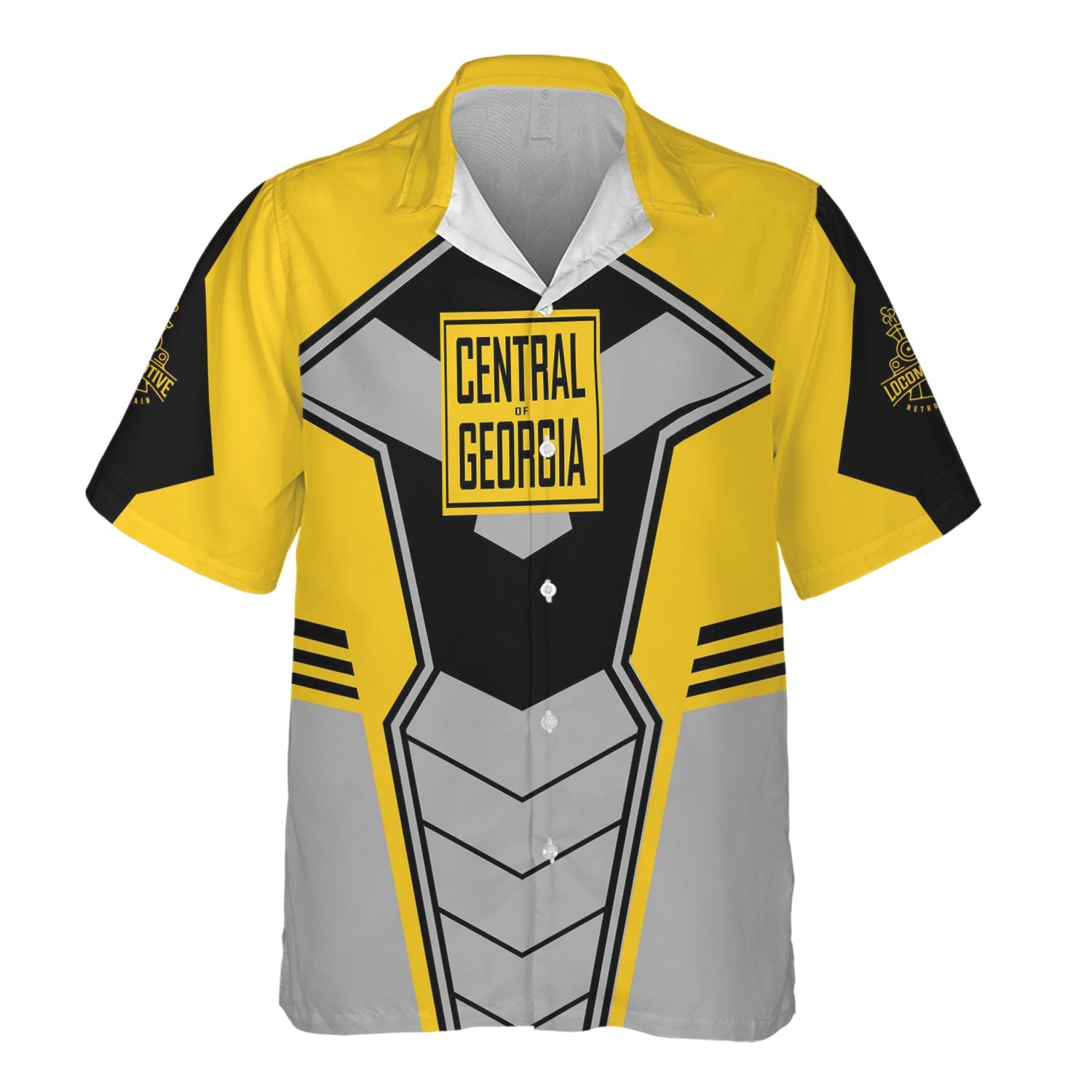 Railspirit Personalized Central of Georgia Railway Hawaiian Shirt Engine-Inspired Style Train Shirt for Railroad Fanatic