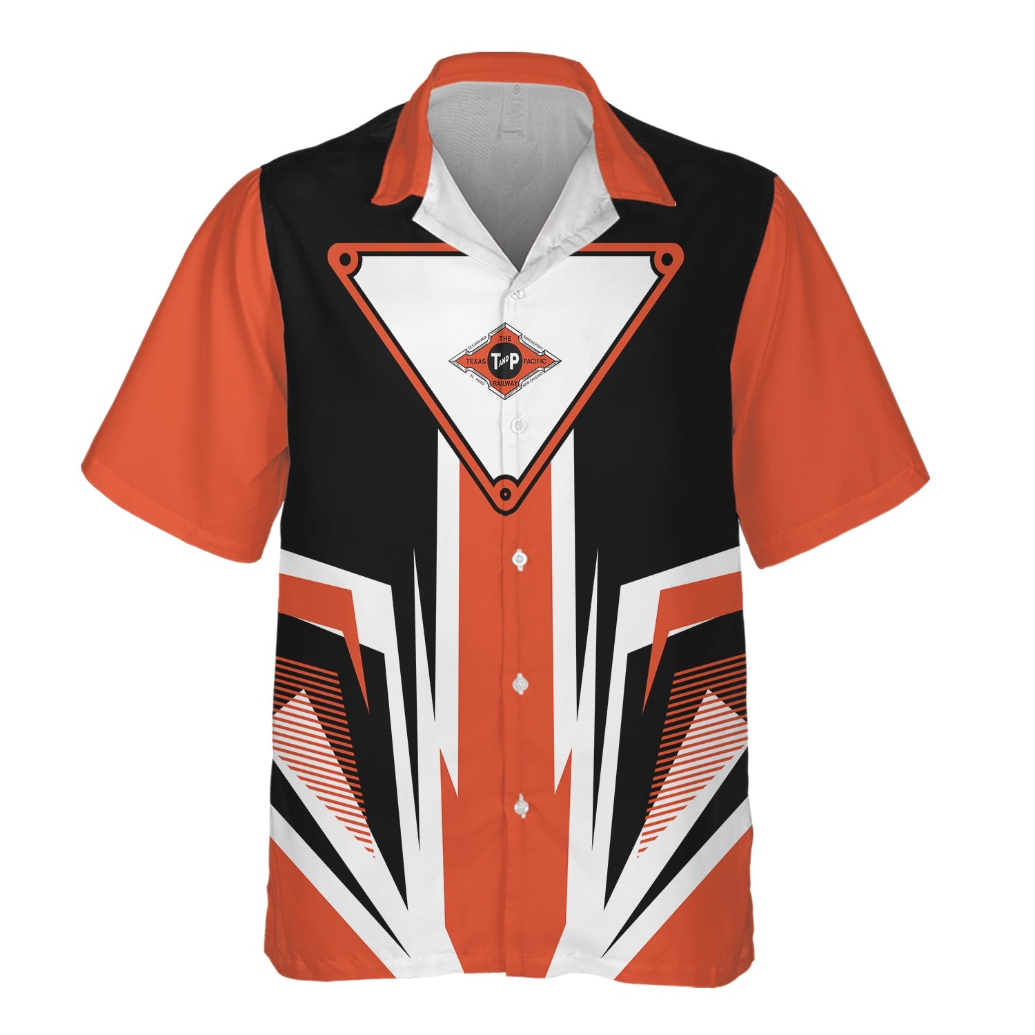 Railspirit Texas and Pacific Railway Hawaiian Shirt Bold Graphic Style All Over Printed Shirt