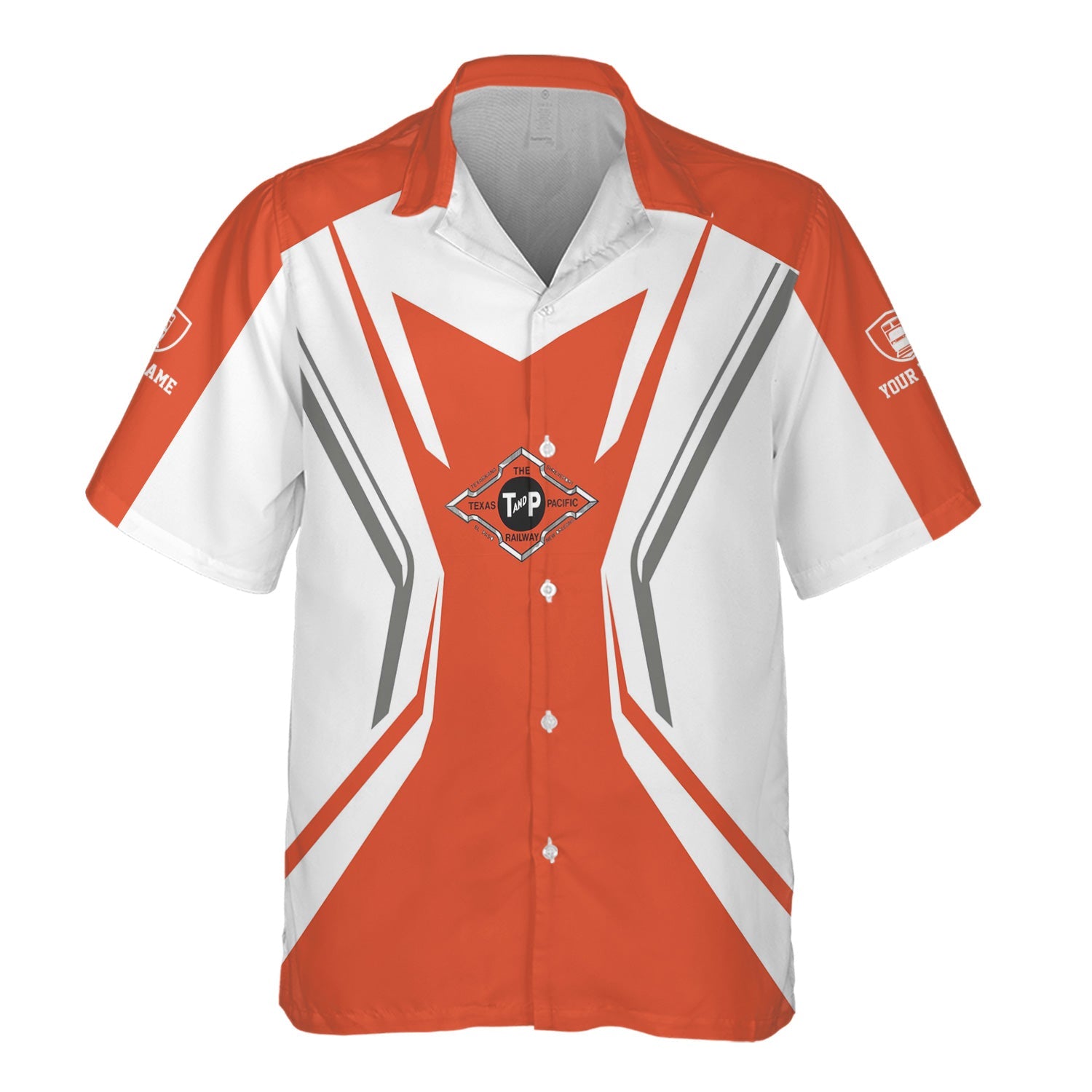 Railspirit Personalized Texas and Pacific Railway Hawaiian Shirt Unique Style with Custom Job Train Shirt