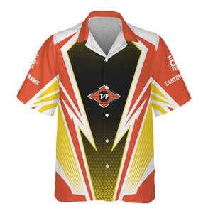 Railspirit Personalized Texas and Pacific Railway Hawaiian Shirt Lightning Graphic Style Shirt Gift Idea For Train Lover