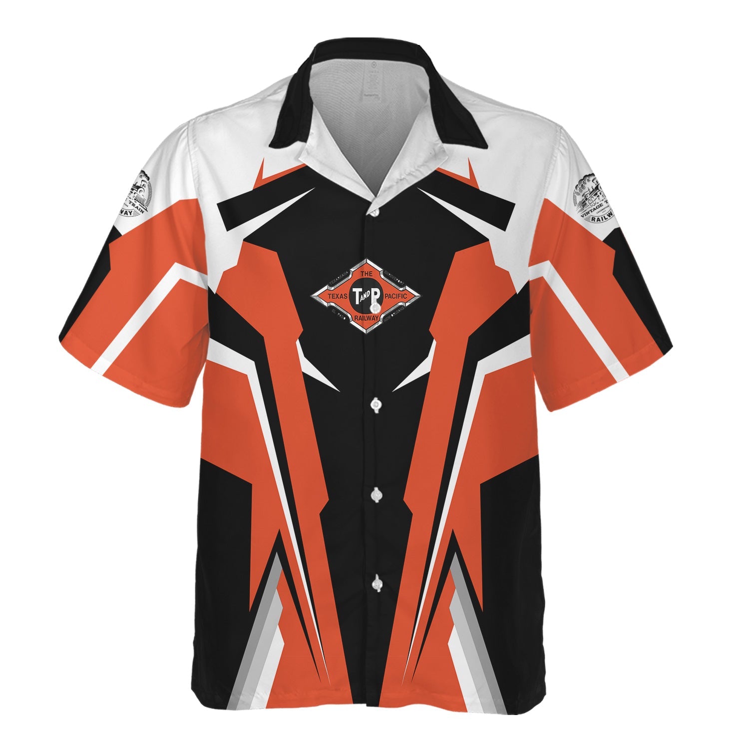 Railspirit Personalized Texas and Pacific Railway Hawaiian Shirt Strong Line Style Train Unisex Shirt All Over Print