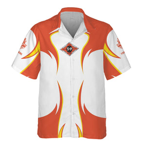 Railspirit Personalized Texas and Pacific Railway Hawaiian Shirt Distinctive Flame Style Shirt For Steam Engine Addict