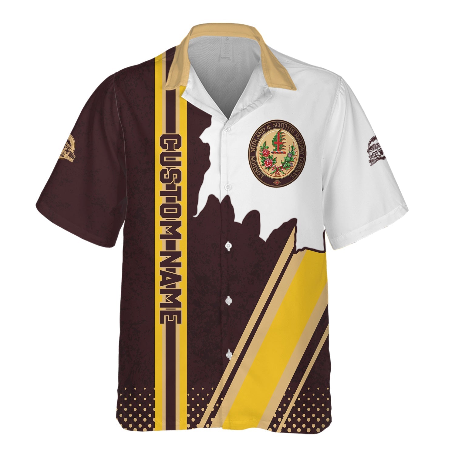 Railspirit Personalized London, Midland and Scottish Railway Hawaiian Shirt All Over Printed Unisex Shirt