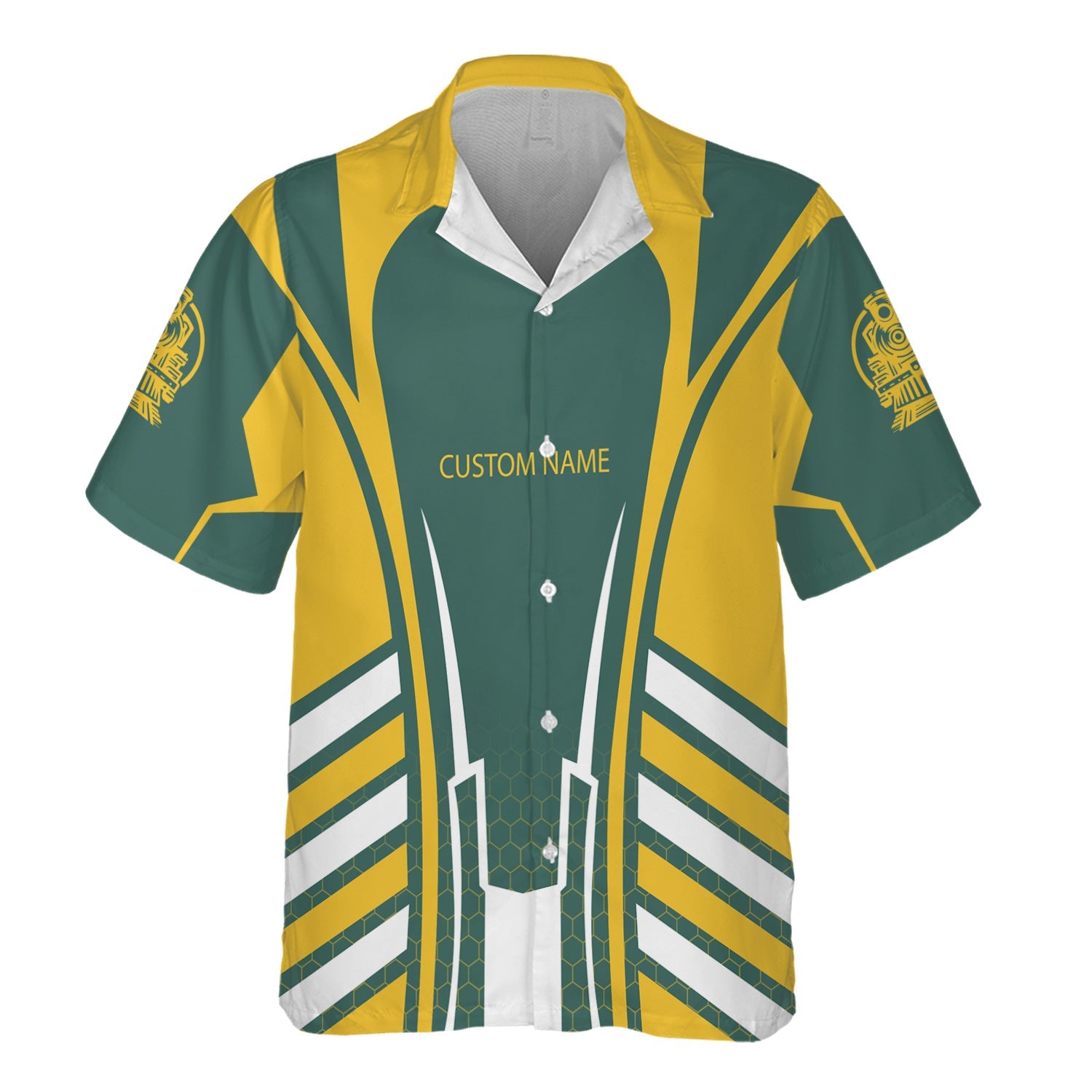 Railspirit Personalized Southern Railway U.S Hawaiian Shirt Striped Railroad Style SOU Train Shirt All Over Print